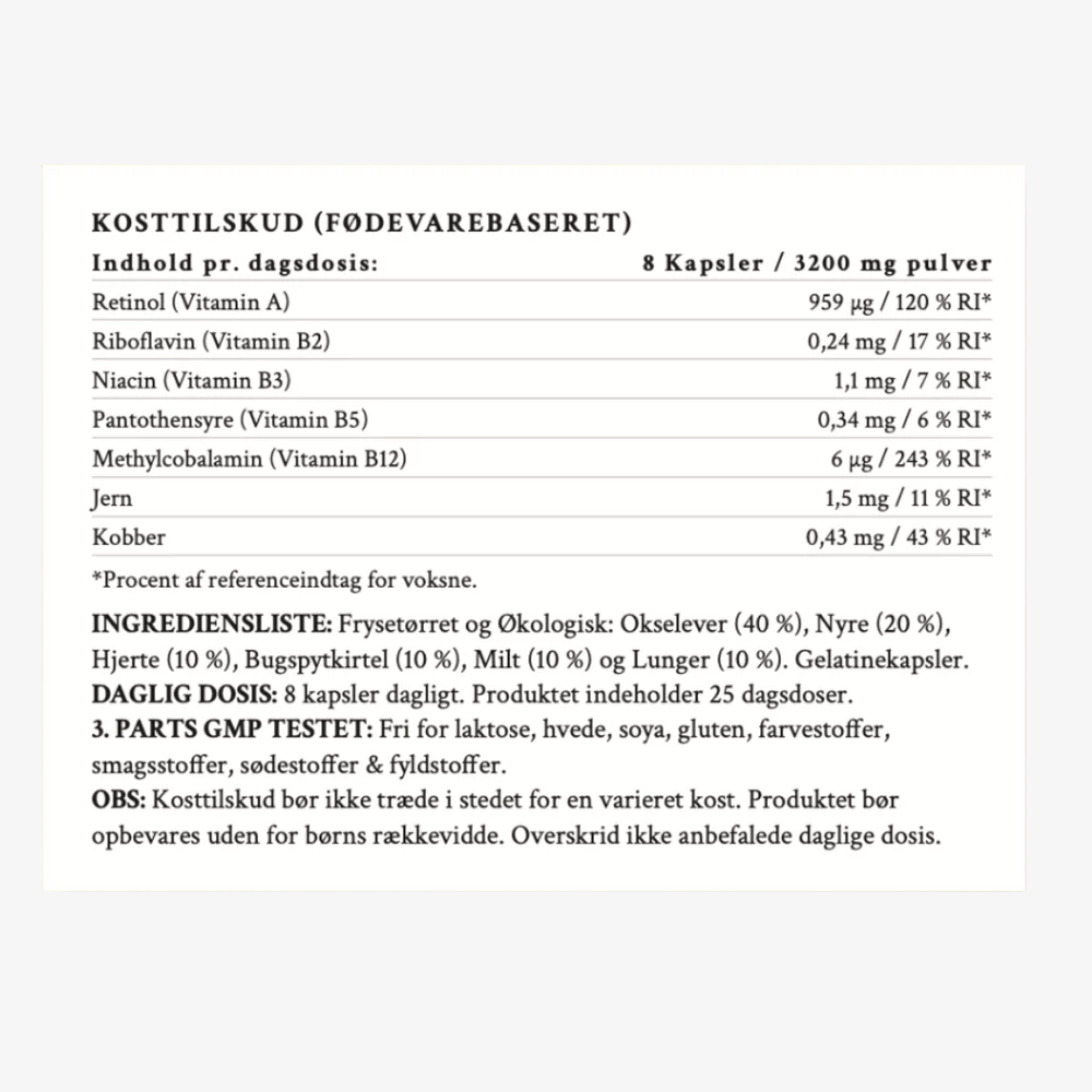 Økologisk Organ Matrix Kosttilskud