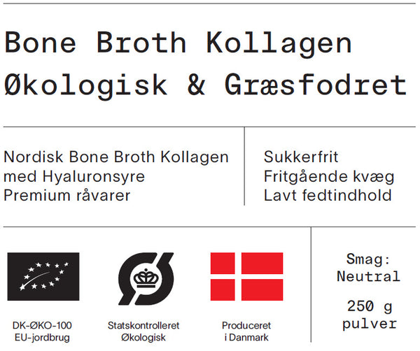 Premium Biodynamisk Okse Bone Broth med grønsager, urter og hyaluronsyre