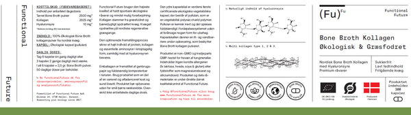 Økologisk Bone Broth Kollagen med Hyaluronsyre, Nordisk og Græsfodret, 300 Kapsler